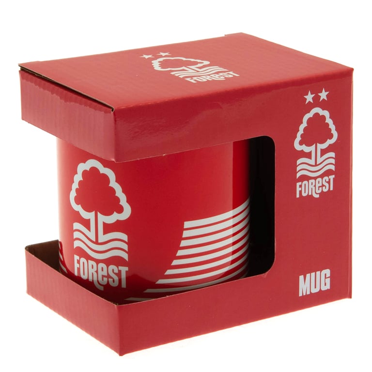 Nottingham Forest FC Linea Ceramic Coffee Mug - Kiln Fired Club Crest Design