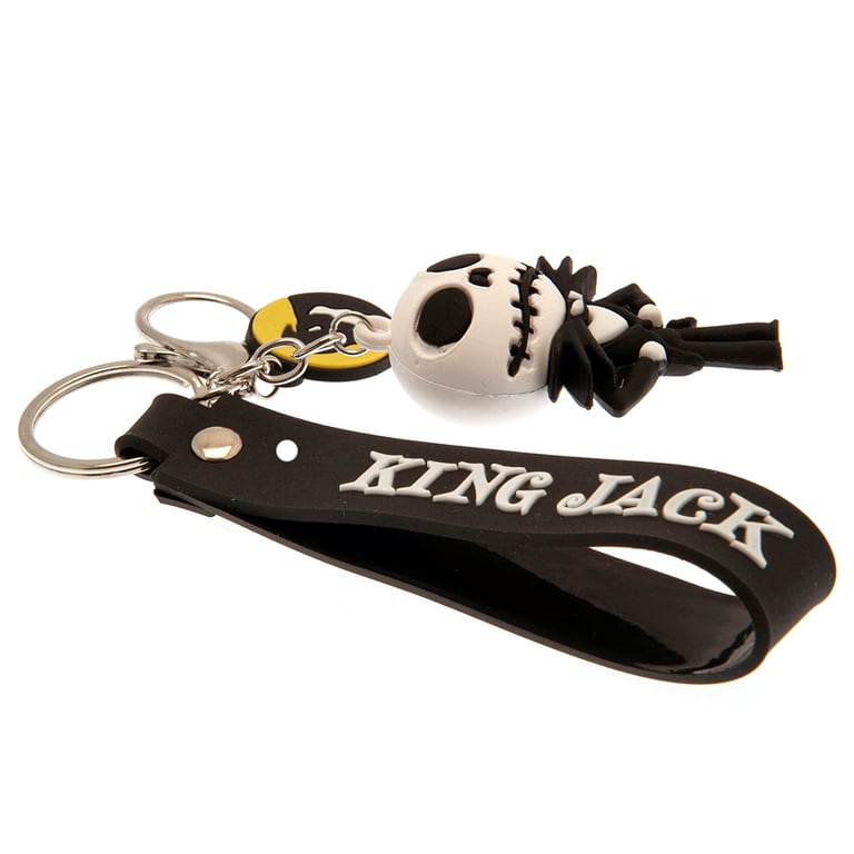 The Nightmare Before Christmas 3D Vinyl Keyring - King Jack Character Keychain with Lobster Claw Clasp