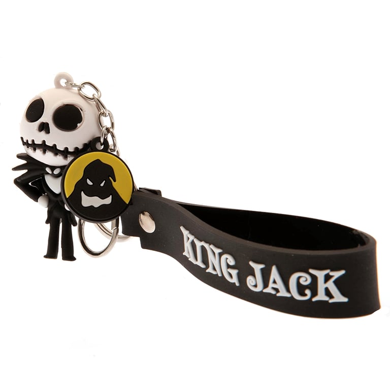 The Nightmare Before Christmas 3D Vinyl Keyring - King Jack Character Keychain with Lobster Claw Clasp