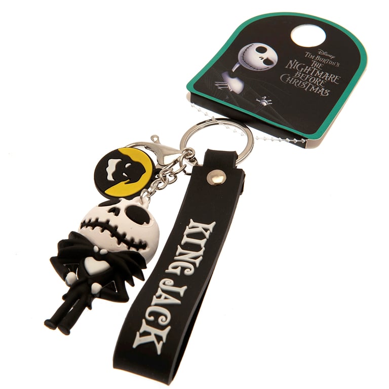 The Nightmare Before Christmas 3D Vinyl Keyring - King Jack Character Keychain with Lobster Claw Clasp