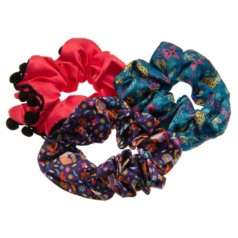 Encanto 3pk Colorful Hair Scrunchie Set - Disney Inspired Accessories