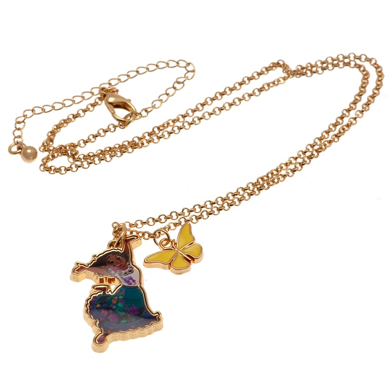 Encanto Fashion Jewellery Mirabel Charm Gold Coloured Necklace with Butterfly Accent