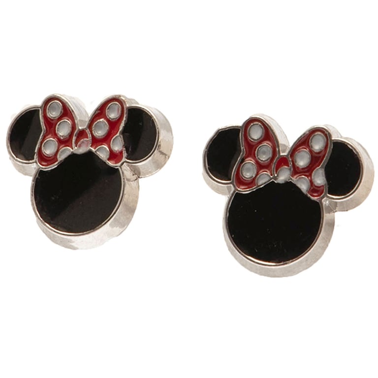 Minnie Mouse Fashion Jewellery Necklace & Earring Set - Silver Chain and Stud Earrings