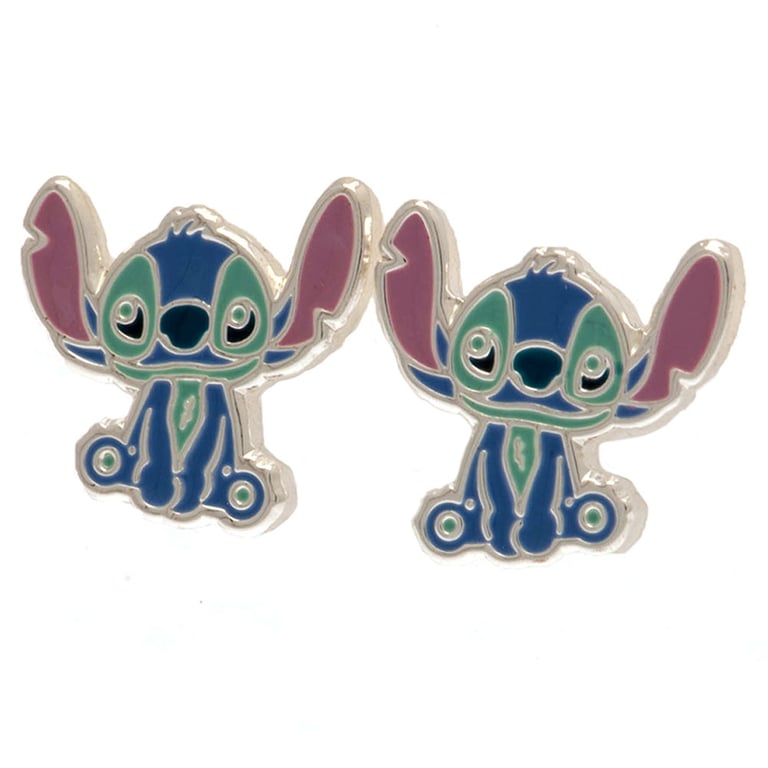 Lilo & Stitch Plated Brass Stud Earrings Set - Colorful Fashion Accessories