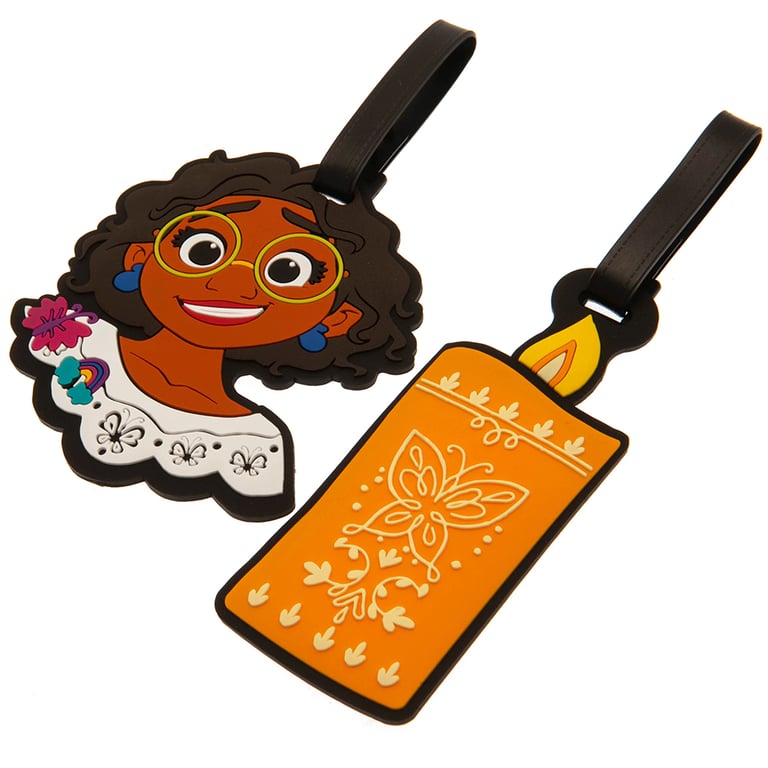 Encanto Colorful PVC Luggage Tags - Durable & Waterproof with Mirium and Butterfly Design