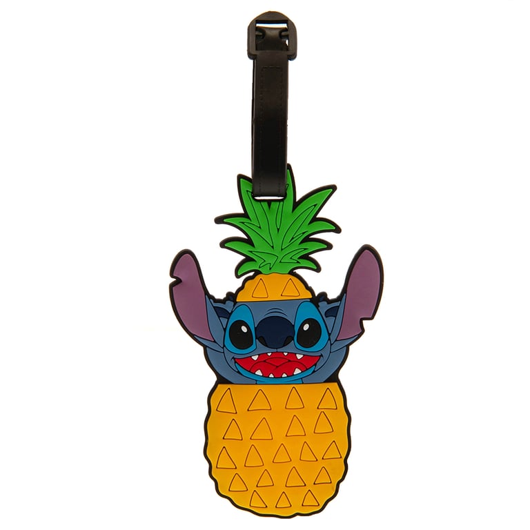 Vibrant Lilo & Stitch Hawaiian Luggage Tags with Durable PVC Design and Wipe Clean Name Tag