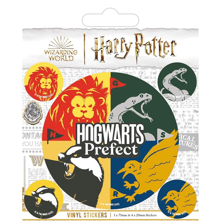 Harry Potter Hogwarts Prefect Stickers - Gloss Finish Vinyl Decals