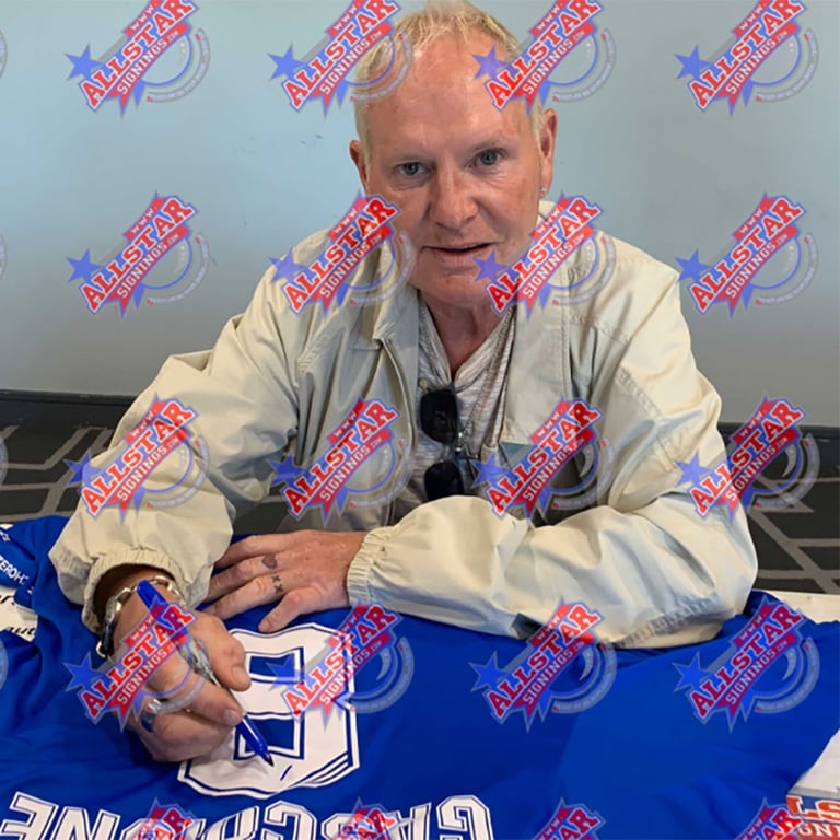 Rangers FC 2015-2016 Season Replica Shirt Hand Signed by Paul Gascoigne