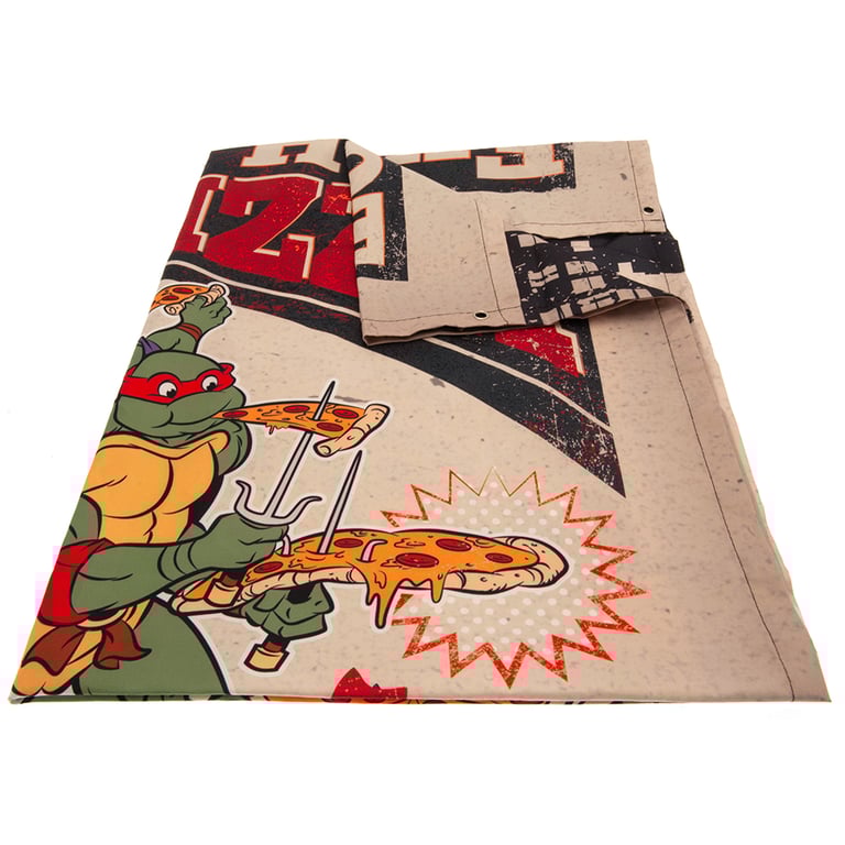 Teenage Mutant Ninja Turtles XL Fabric Wall Banner - Extra Large Hangable Pizza Design Decoration