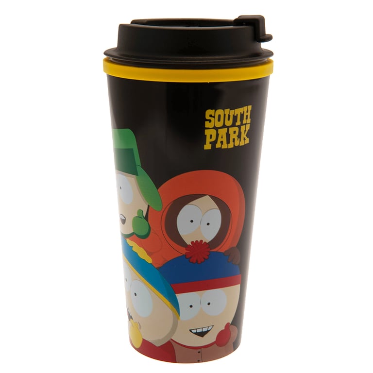 South Park Thermal Travel Mug - Double Walled Insulated Flask with Screw Top Lid and Anti-Slip Base