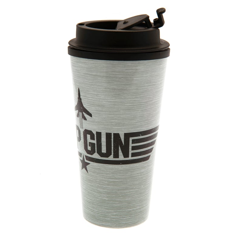 Top Gun Thermal Travel Mug with Double Walled Insulation and Anti-Spill Screw-Top Lid