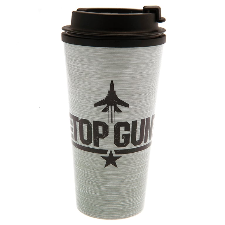 Top Gun Thermal Travel Mug with Double Walled Insulation and Anti-Spill Screw-Top Lid