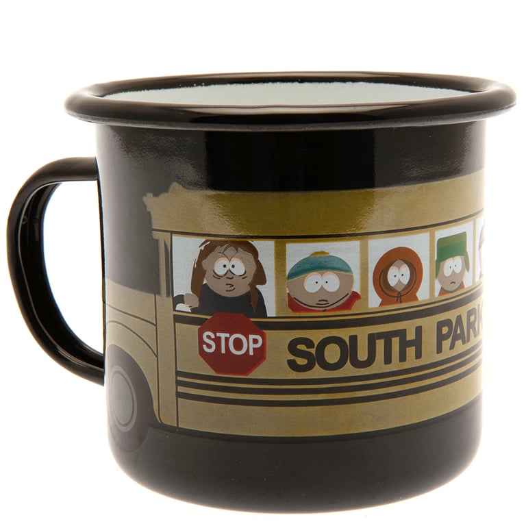 South Park Enamel Mug & Keyring Set - Collectable Character Keyring & Durable Bus Design