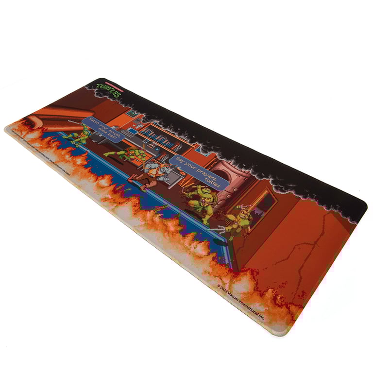 TMNT Jumbo Retro Arcade Game Neoprene Desk Mat with Anti-Slip Base