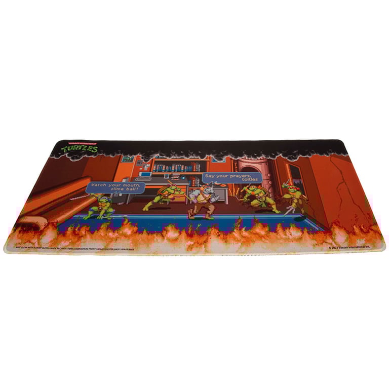 TMNT Jumbo Retro Arcade Game Neoprene Desk Mat with Anti-Slip Base