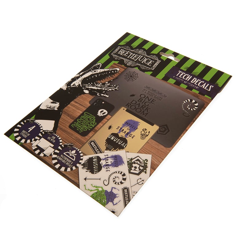 Beetlejuice Tech Stickers - Vinyl Self-Adhesive Designs for Tablets & Phones