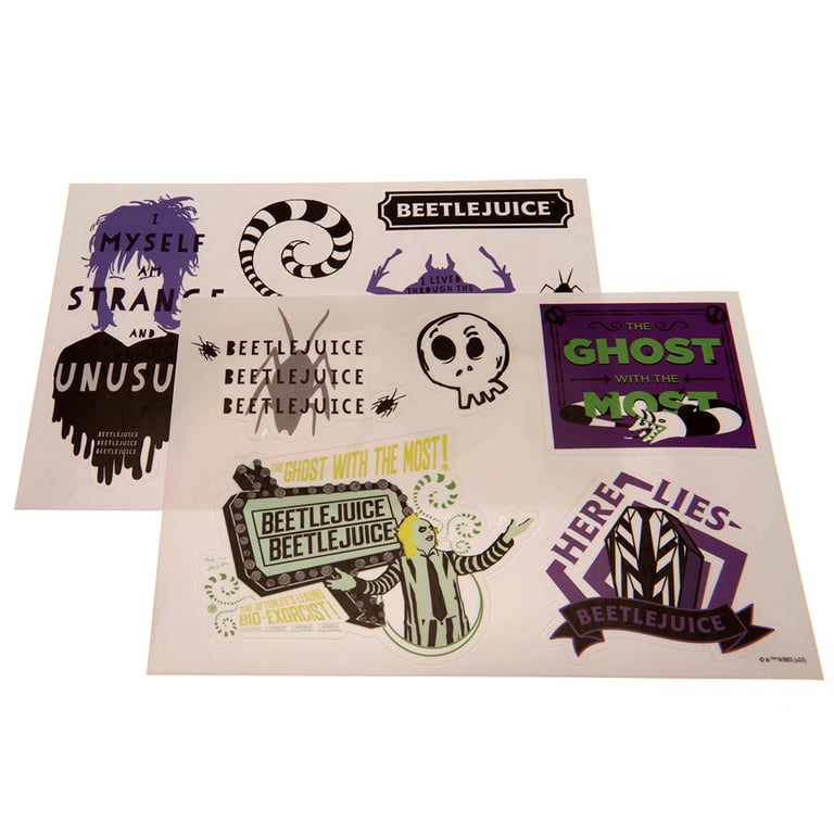 Beetlejuice Tech Stickers - Vinyl Self-Adhesive Designs for Tablets & Phones
