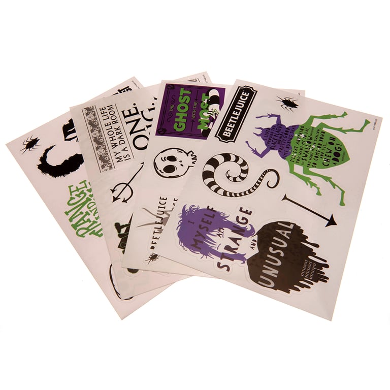 Beetlejuice Tech Stickers - Vinyl Self-Adhesive Designs for Tablets & Phones