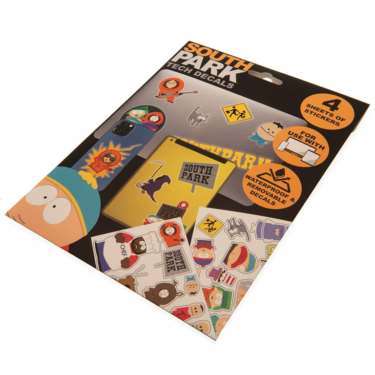 South Park Tech Stickers - Vinyl Adhesive Decals for Phones, Tablets & Gadgets