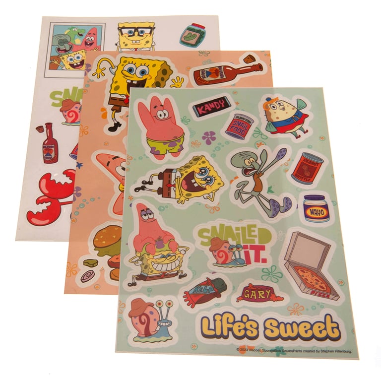 SpongeBob SquarePants Vinyl Tech Stickers - 55 Self-Adhesive Designs for Gadgets