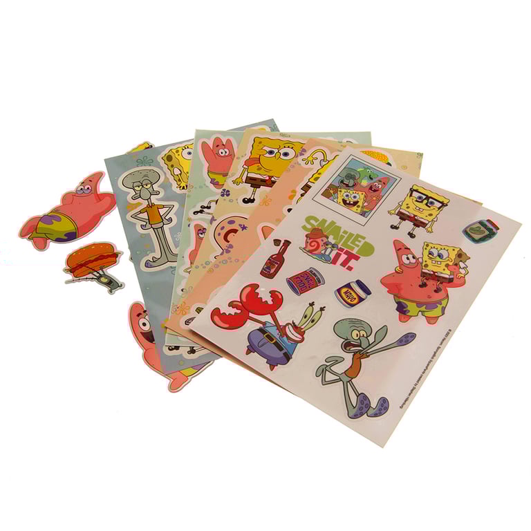 SpongeBob SquarePants Vinyl Tech Stickers - 55 Self-Adhesive Designs for Gadgets