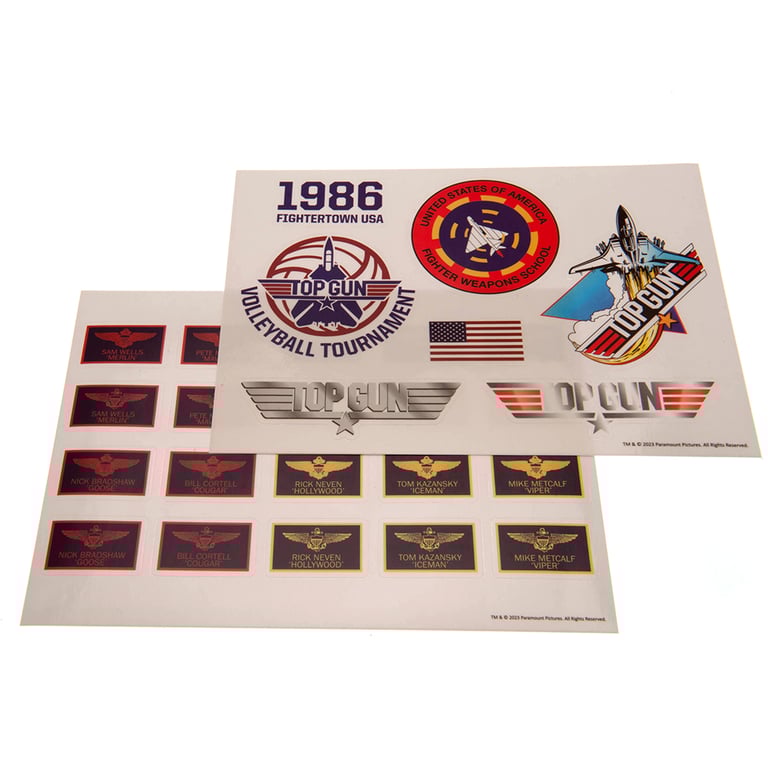 Top Gun Tech Stickers - Self Adhesive Vinyl Decals for Phones & Tablets