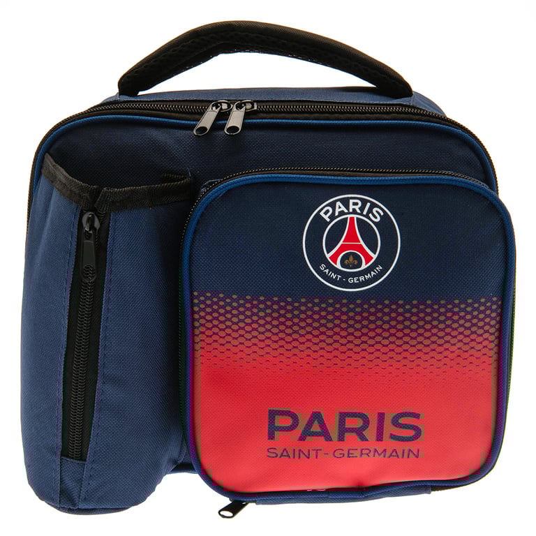 Paris Saint Germain FC Fade Polyester Lunch Bag - Double Zipped Opening & Front Pocket