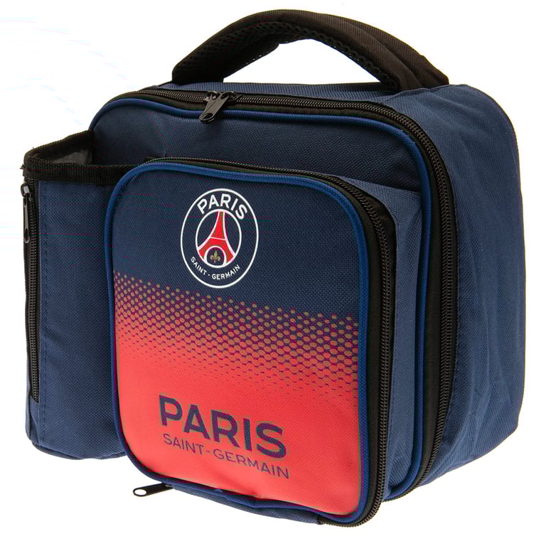 Paris Saint Germain FC Fade Polyester Lunch Bag - Double Zipped Opening & Front Pocket