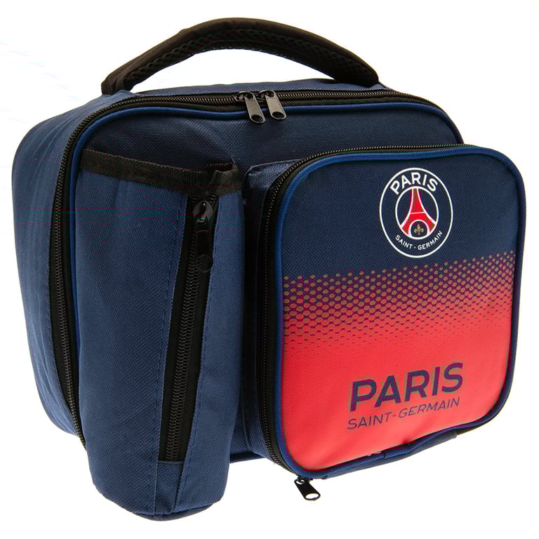 Paris Saint Germain FC Fade Polyester Lunch Bag - Double Zipped Opening & Front Pocket