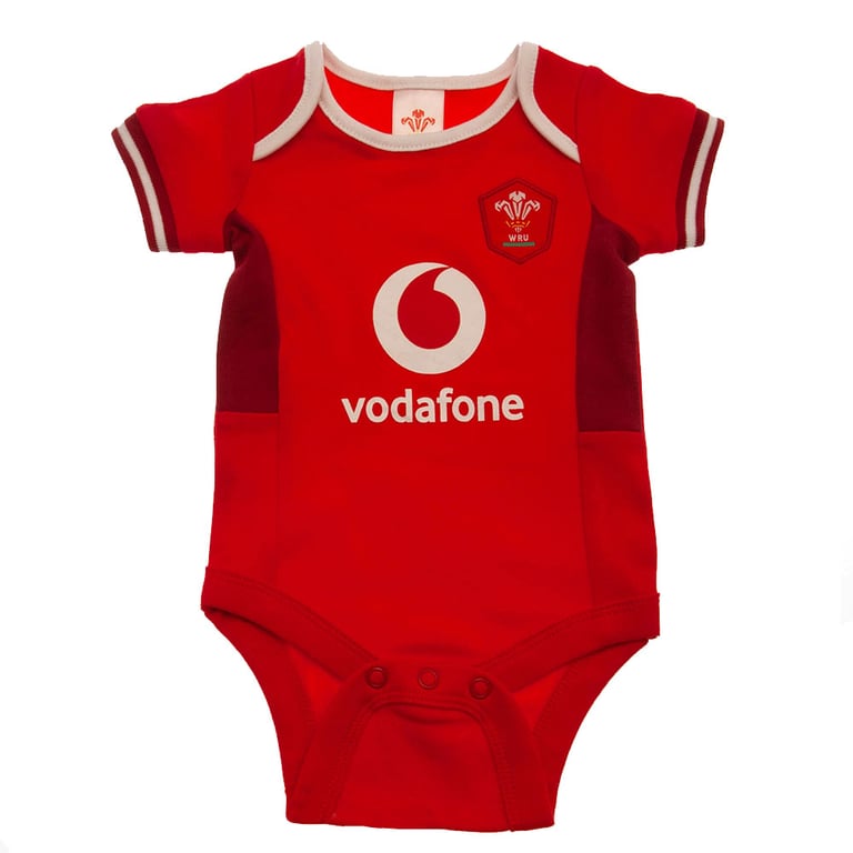 Wales RU 2 Pack Soft Cotton Bodysuit - Home & Away Kit Twin Pack