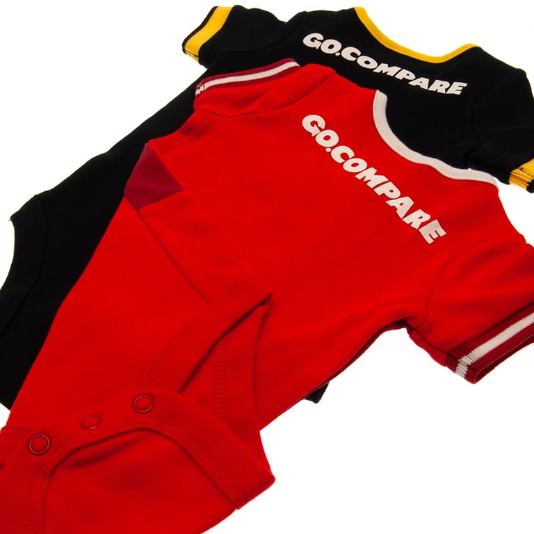 Wales RU 2 Pack Soft Cotton Bodysuit - Home & Away Kit Twin Pack