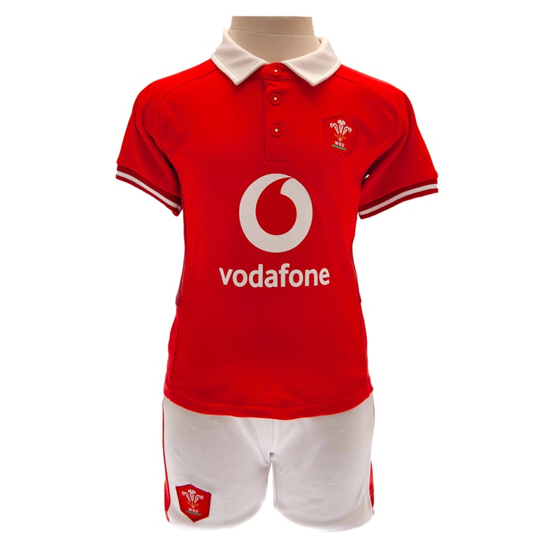 Wales Rugby Home Kit 100 Cotton T-Shirt and Short Set