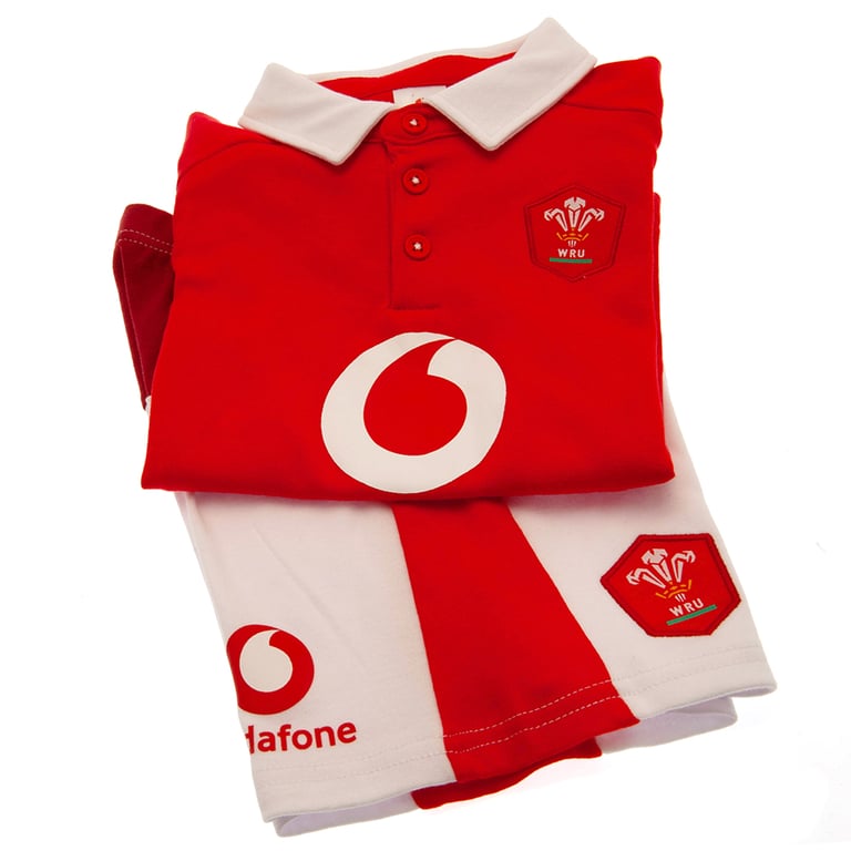 Wales Rugby Home Kit Baby Set 12-18mths Soft Cotton Design