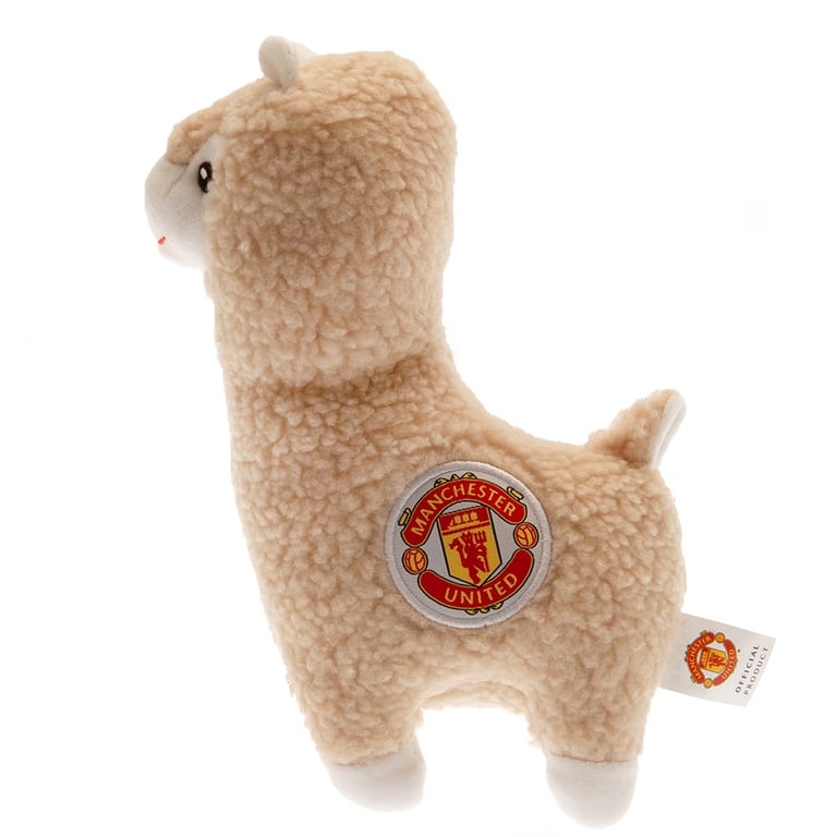 Manchester United FC Plush Llama - 100 Polyester, Soft Cream Cuddle Toy with Full Colour Crest