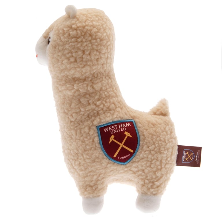 West Ham United FC 100 Polyester Plush Llama with Full Colour Crest