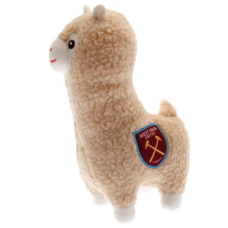 West Ham United FC 100 Polyester Plush Llama with Full Colour Crest