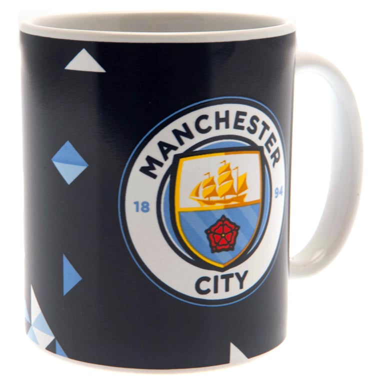Manchester City FC Ceramic Coffee Mug - Full Colour Crest Design