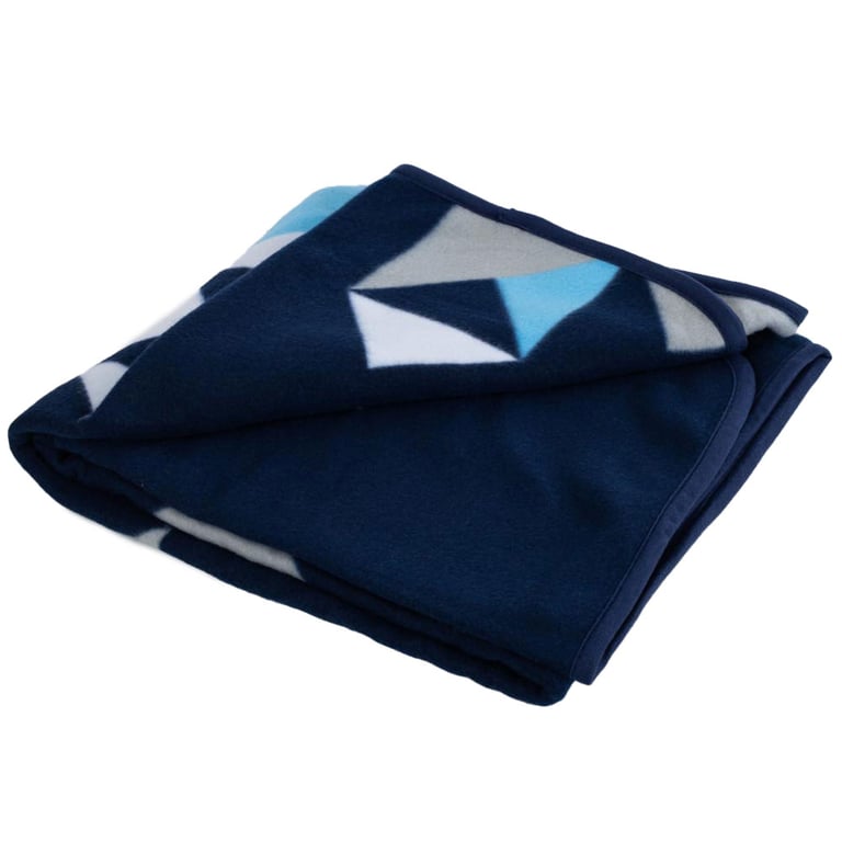 Tottenham Hotspur FC Navy Blue Particle Fleece Club Crest Blanket - Soft & Warm Home Decor