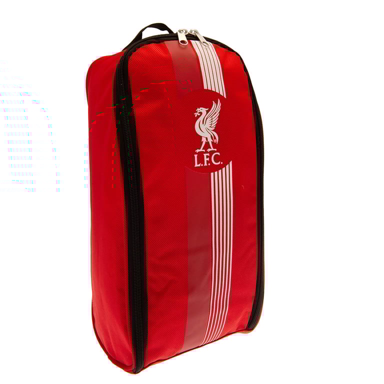 Liverpool FC Ultra Boot Bag - White LFC Crest Double Zipped Wipe Clean Polyester Bag