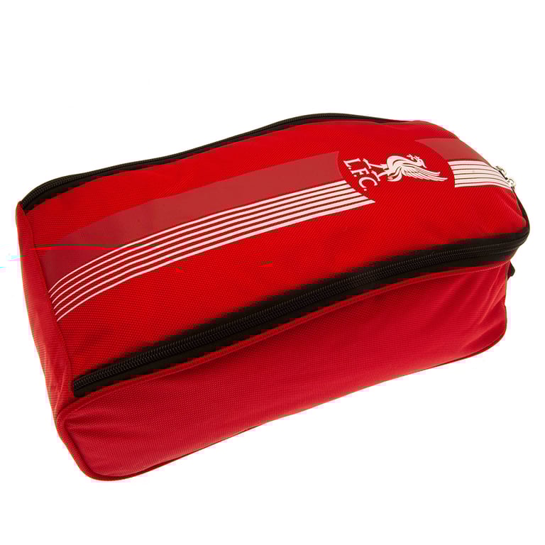 Liverpool FC Ultra Boot Bag - White LFC Crest Double Zipped Wipe Clean Polyester Bag