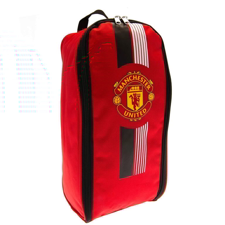 Manchester United FC Ultra Boot Bag - Full Colour Crest & Double Zipped Wipe Clean Polyester Storage