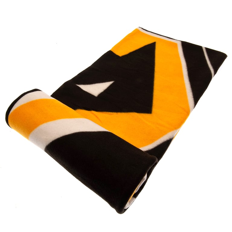 Wolverhampton Wanderers FC Pulse Fleece Blanket - Soft, Warm & Machine Washable 100 Polyester