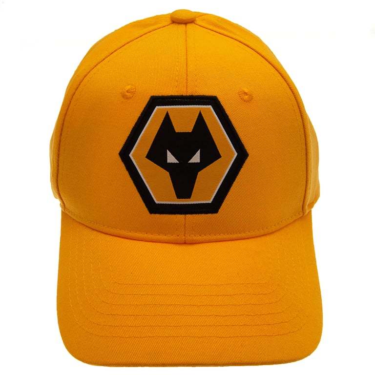 Wolverhampton Wanderers FC Core Cap - Adjustable Curved Brim Baseball Hat with Vibrant Woven Logo
