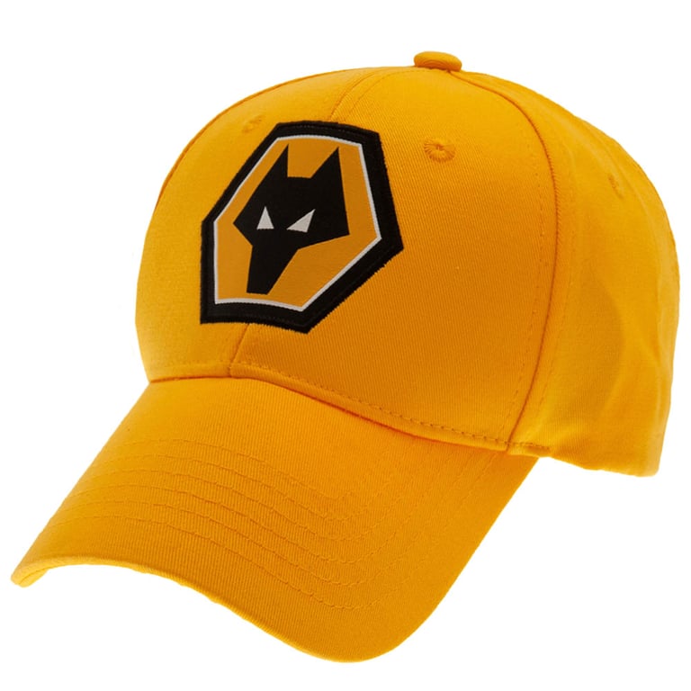 Wolverhampton Wanderers FC Core Cap - Adjustable Curved Brim Baseball Hat with Vibrant Woven Logo