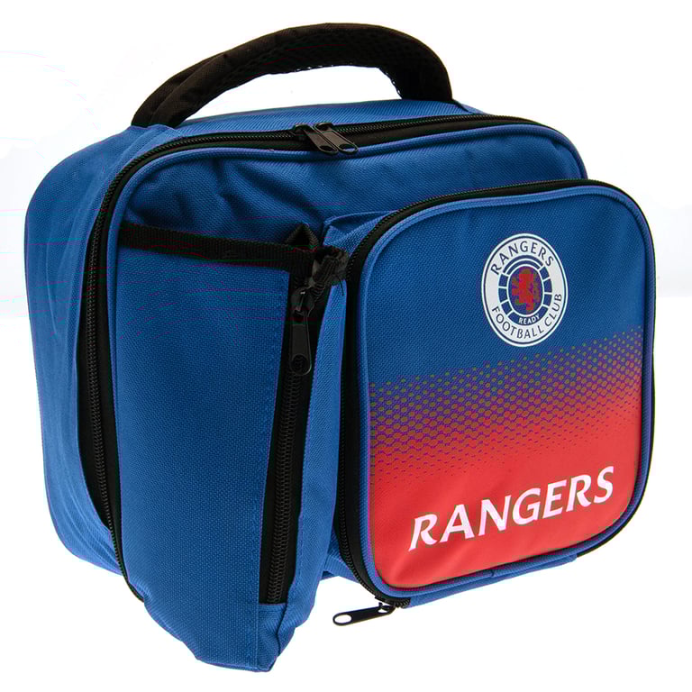 Rangers FC Fade Design Lunch Bag - Double Zipped Main Compartment & Club Crest
