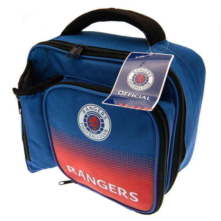 Rangers FC Fade Design Lunch Bag - Double Zipped Main Compartment & Club Crest