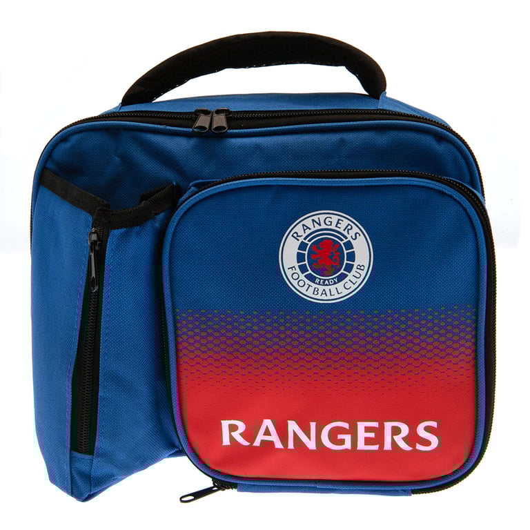 Rangers FC Fade Design Lunch Bag - Double Zipped Main Compartment & Club Crest