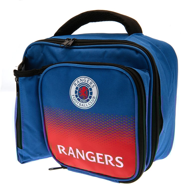 Rangers FC Fade Design Lunch Bag - Double Zipped Main Compartment & Club Crest