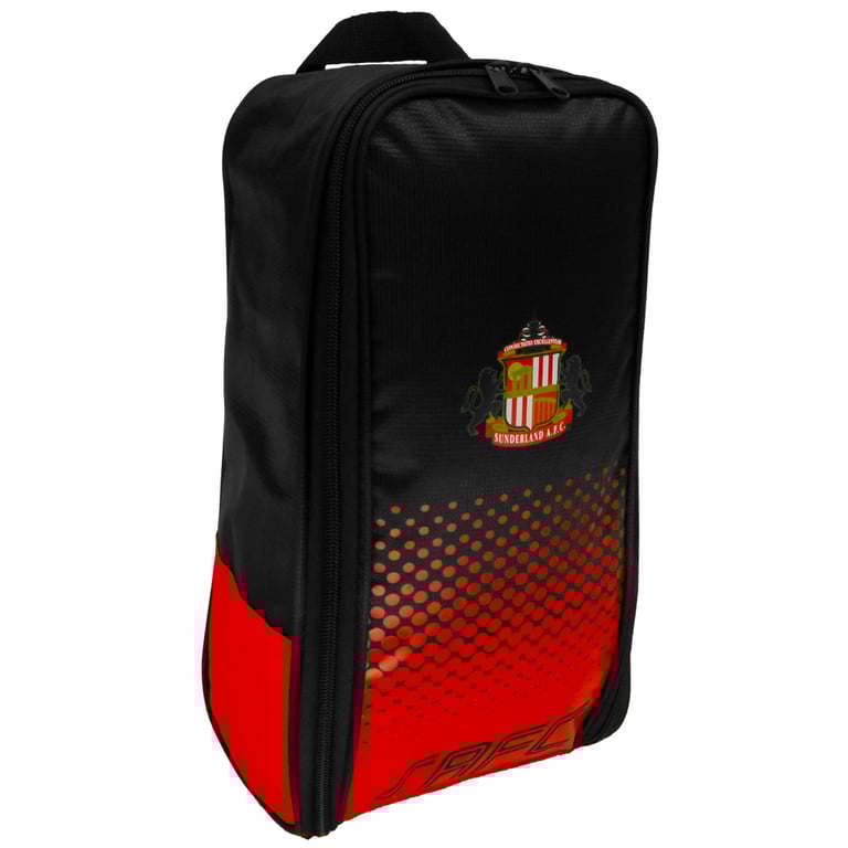 Sunderland AFC Fade Design Club Crest Boot Bag - Wipe Clean Double Zipped Opening