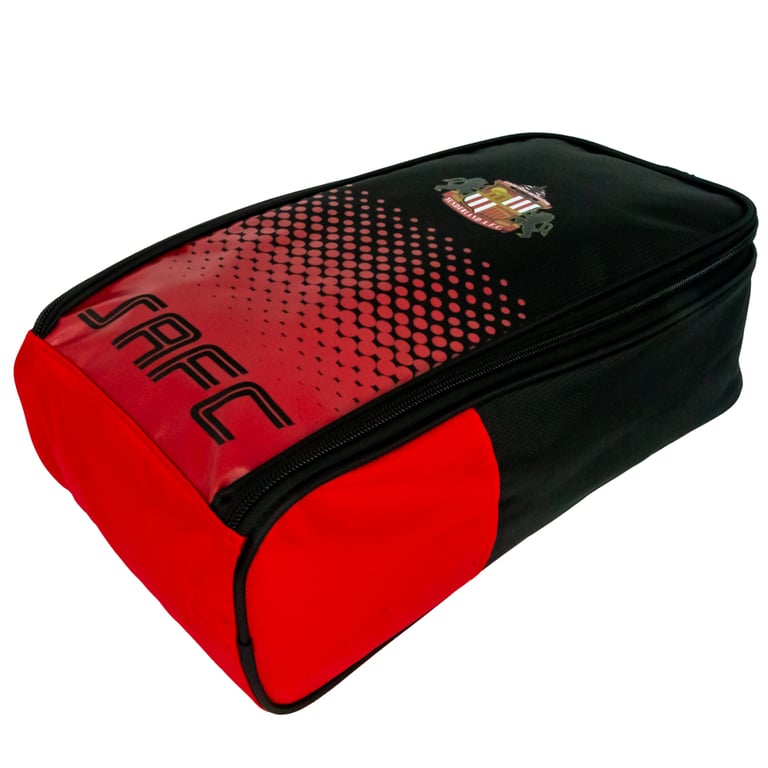 Sunderland AFC Fade Design Club Crest Boot Bag - Wipe Clean Double Zipped Opening